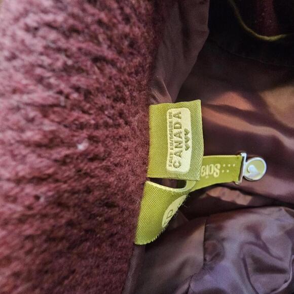 Soi & Kyo Women's Burgundy Peacoat - Picture 6 of 7